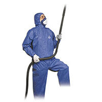 BLUE COVERALL WITH HOOD